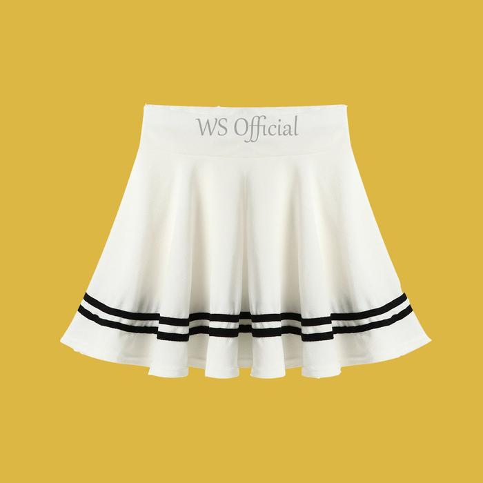 Premium Rok Anak Korea Rok Anak List Mini Hitam Putih Fashion Original
