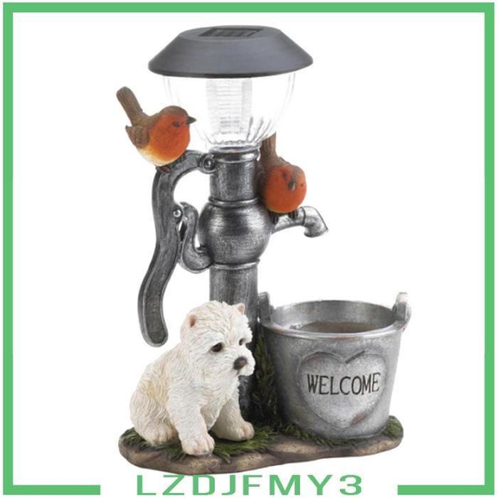 BERMUTU In sto Rin Animal Furine Outdoor Solar Powered Lawn Bayard Dration Cra