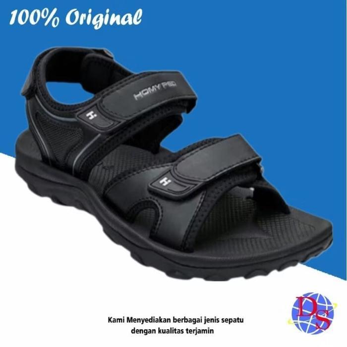 Eiger Sport - Sandal Gunung Pria Cowok Slop Jepit Hitam Coklat Sport Karet Vulcano Anti Slip Size