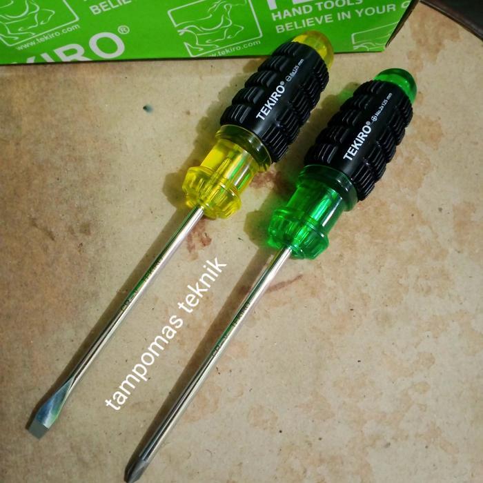 Obeng Set Tekiro 2pcs -/+ 5" 6x125mm Obeng Gagang Karet Tekiro magnet