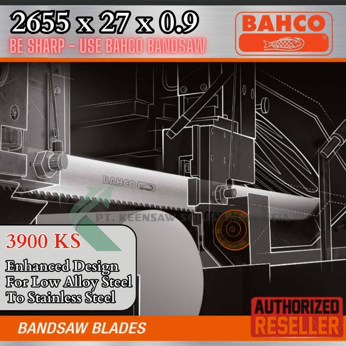BAHCO 3900 KS BANDSAW BLADE 2655 X 27 BIMETAL BAND SAW BLADE MADE IN SWEDEN GERGAJI PITA POTONG BESI