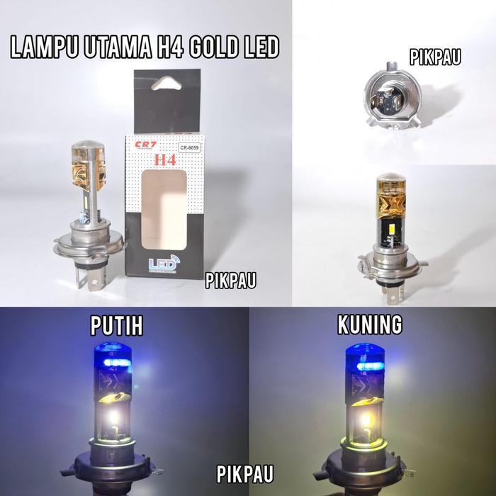 CR7 Lampu Utama H4 LED Body Gold CR-8059 Type Car
