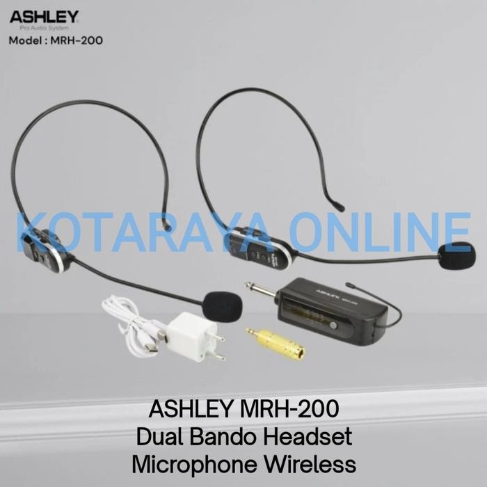 NEW Mic Wireless ASHLEY MRH200 ORIGINAL ASHLEY MRH-200 Microphone Wireless Dual UHF Presentasi Imam