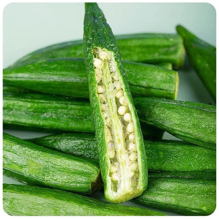 

KERIPIK OKRA KRISPI OCRA CRISPS SNACK CAMILAN BUAH SAYUR SWEET DRY