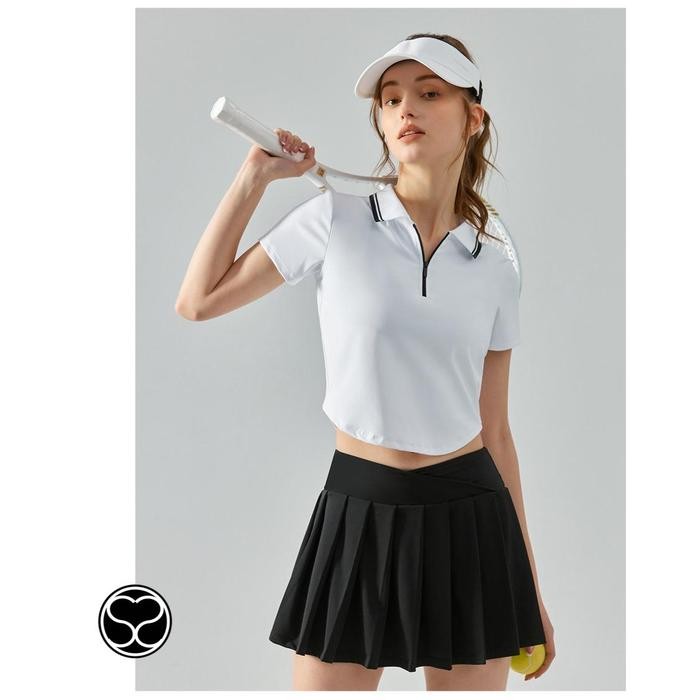 SecondShape - Tennis Golf Baju Polo Shirt Wanita Padel Olahraga Outdoor Activewear