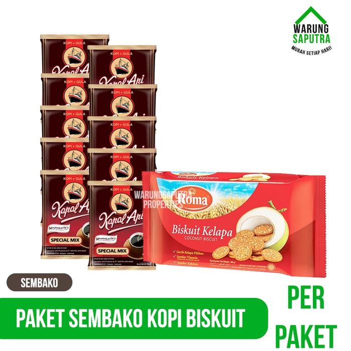 

Pilihan- Paket Sembako Kopi Biskuit Ekonomis - Kapal Api + Roma Kelapa