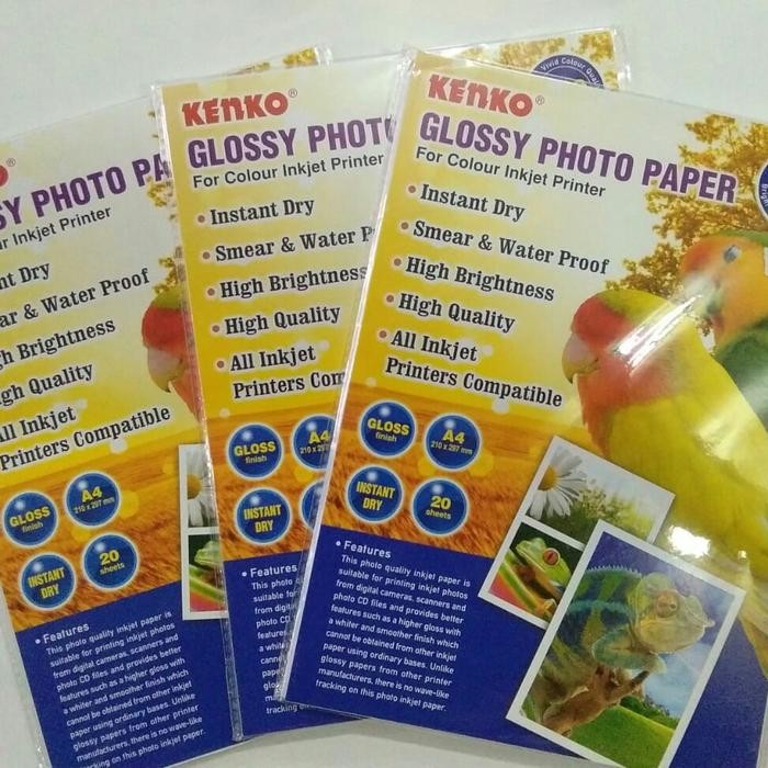 

Pilihan- Kertas Foto Photo Glossy Paper A4 - 210 Grm Isi 20 Lbr