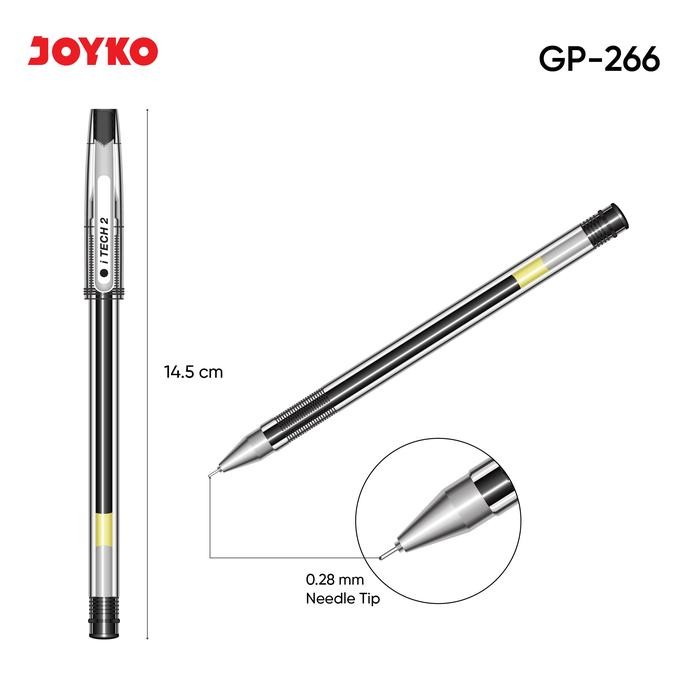 

JOYKO Pulpen Gel 1 Pack GP-266 iTech 2 0.28mm Isi 12 Pcs