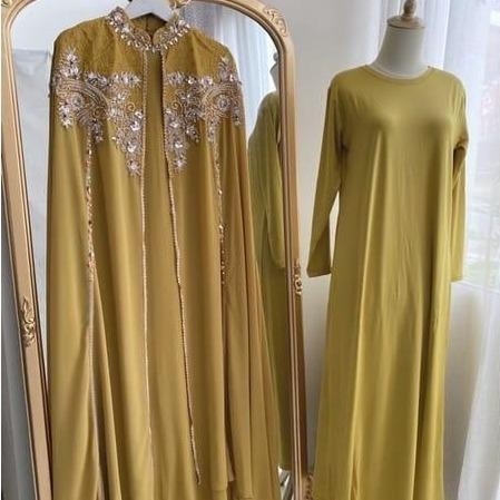 Zakiah Kaftan Original Free Manset Gamis