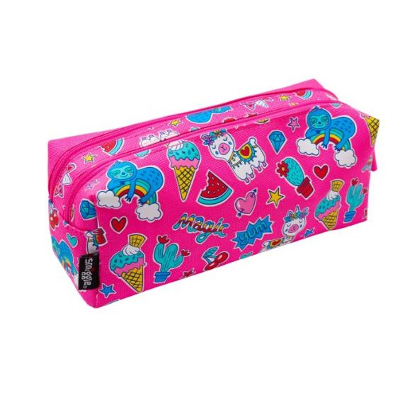 

SMIGGLE VIBIN' TWIN ZIP PENCIL CASE PINK - TEMPAT PENSIL SMIGGLE ORI