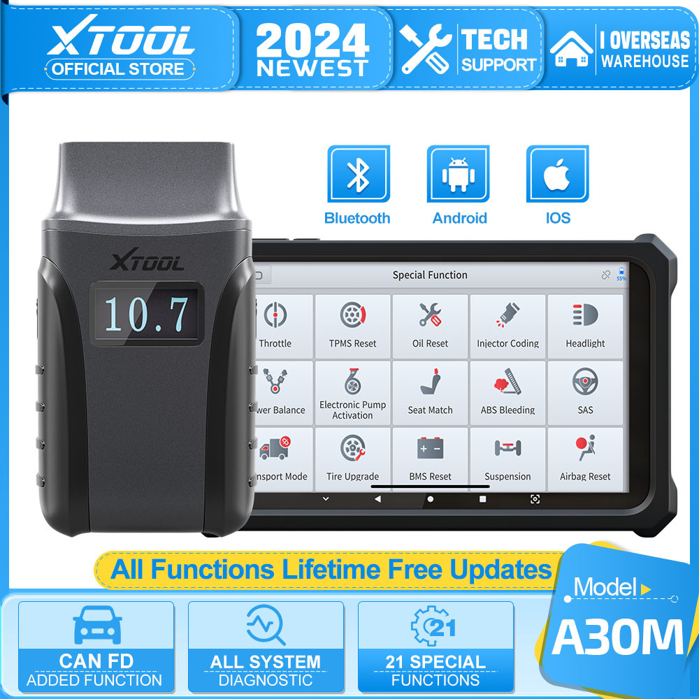 XTOOL A30M OBD2 Diagnostic Tools Andriod/IOS Bluetooth Scaner Active