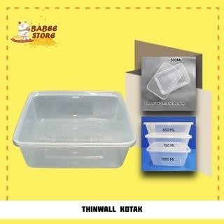 KOTAK MAKAN PLASTIK THINWALL / DISPOSABLE TUPPERWARE / TEMPAT MAKAN