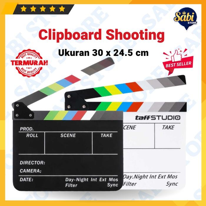 

NEW PRODUK PROFESIONAL CLAPPER BOARD FILM COLORFUL ACRYLIC TUTI FRUITY