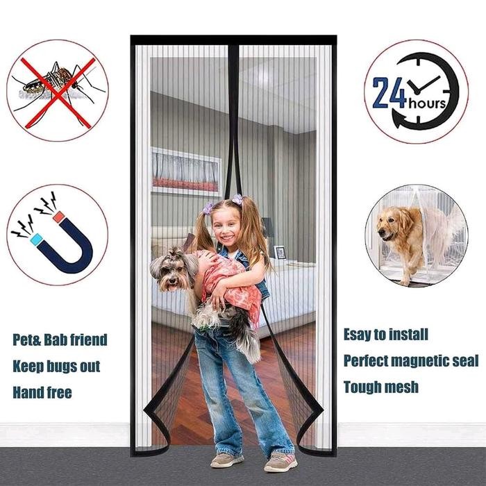 Rds - Tirai Pintu Kamar Ruangan Selambu Door Magnetic Anti Nyamuk Hordeng Cover Pintu Anti Serangga