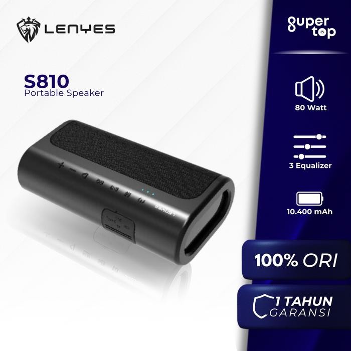 LENYES S810 Speaker Bluetooth 80W MEGABASS 5.0 TWS Wireless powerfull speaker stereo