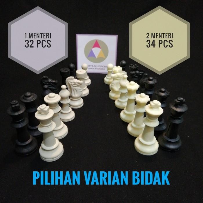 Pilihan- Papan Catur Standar Percasi Buah Catur Plastik