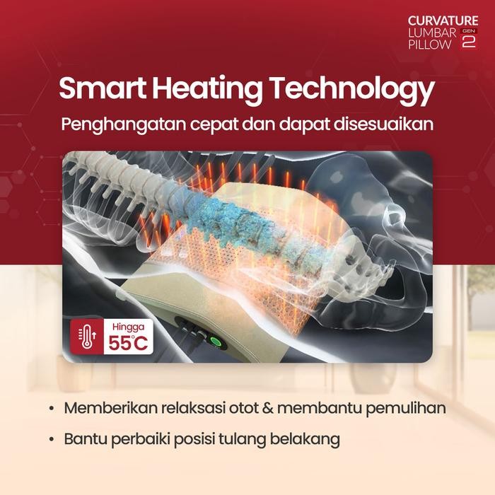 Pilihan- Jaco Lumbar Pillow Gen 2 Bantal Terapi Syaraf Terjepit Nyeri Tulang Belakang Terapi