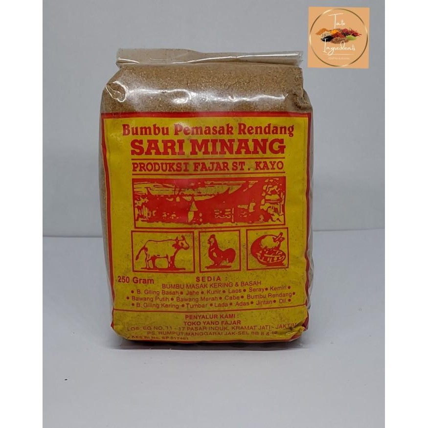 

Stok Baru Bumbu Pemasak Rendang Sari Minang Asli 250gr