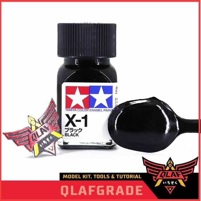 

Tamiya Enamel X1 X 1 Black Hitam cat Gundam model Kit paint