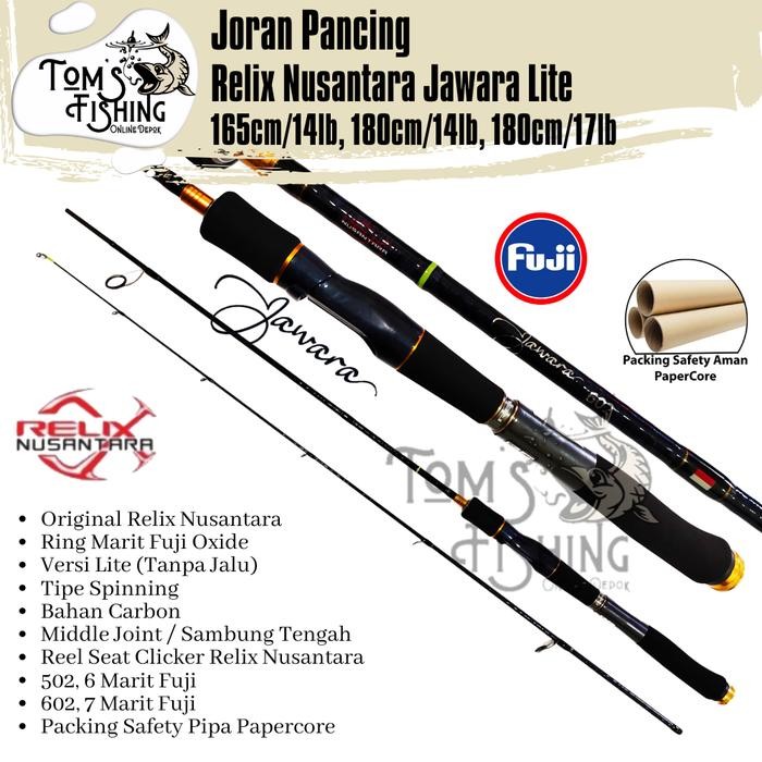 Joran Pancing Relix Nusantara Jawara Lite (165Cm / 180Cm) Fuji Carbon Murah - Toms Fishing