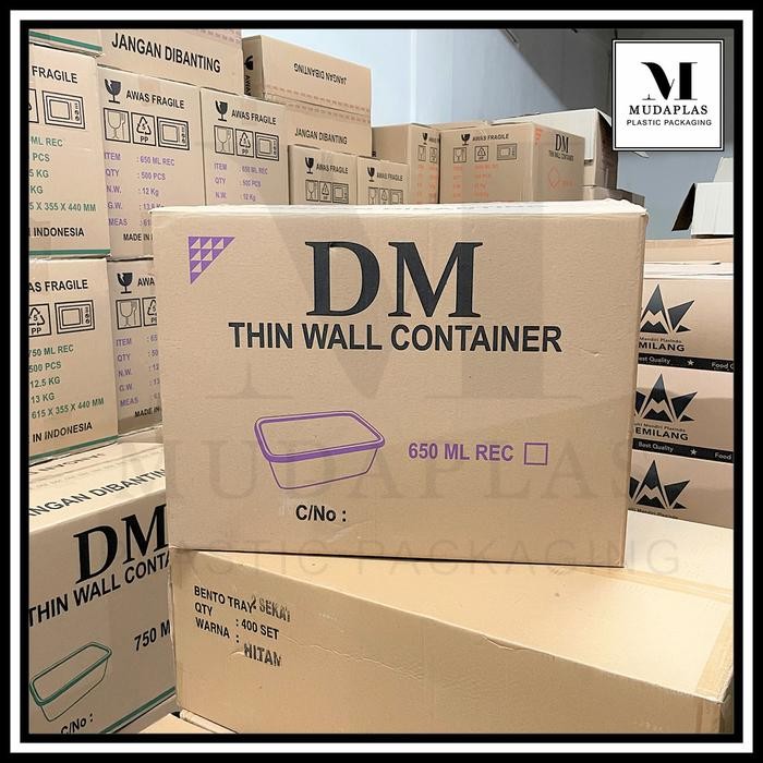 

THINWALL 650 ML DM KOTAK PERSEGI PANJANG RECTANGLE - ISI 500 PCS