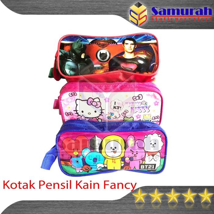 

New Kotak Pensil Kain Fancy Karakter Lucu Anak / Pensil Case Character / Tempat Pensil Bahan Kain