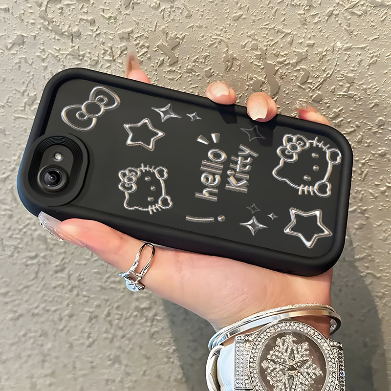 Casing Hp Untuk VIVO Y81 VIVO Y81i VIVO Y81s VIVO Y83 Case Kucing Perak Softcase Silikon Kesing Rasa