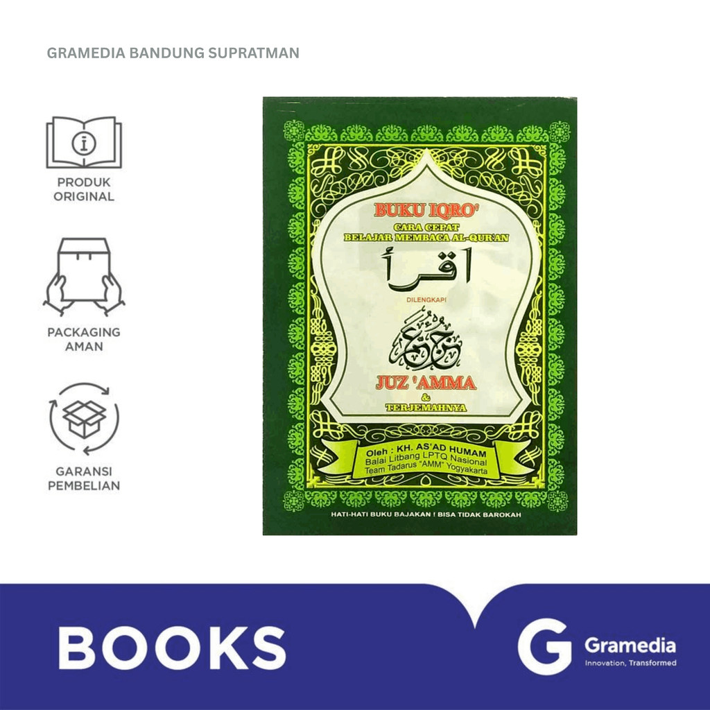 Gramedia Bandung Supratman | BUKU IQRO & JUZ AMMA & TERJEMAH BESAR / HVS | Buku Religion & Spiritual