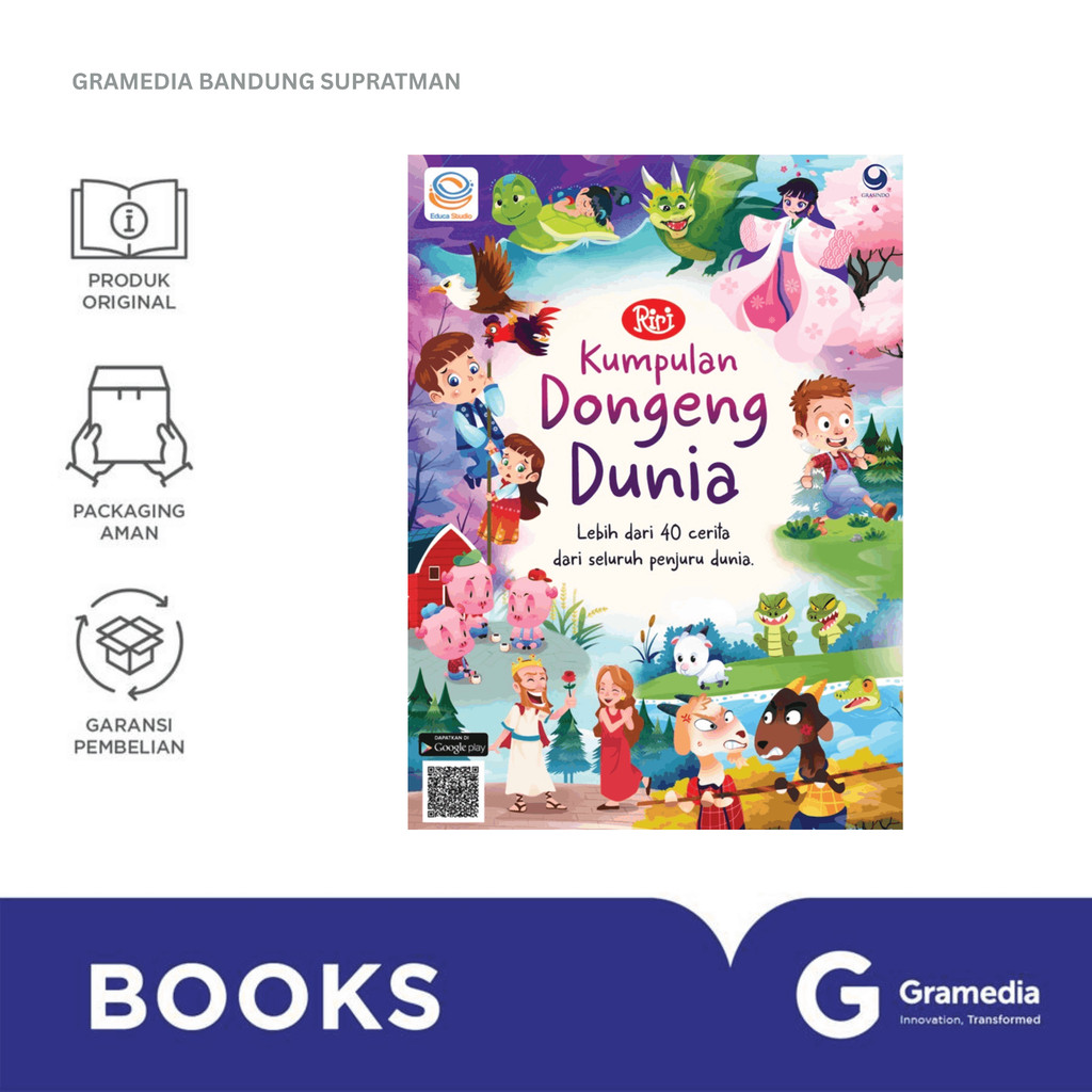 Gramedia Bandung Supratman | RIRI KUMPULAN DONGENG DUNIA | Buku Belajar Anak | Buku Anak Original Gr