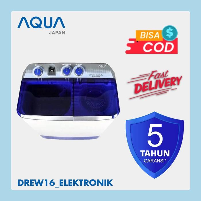 Mesin Cuci 2 Tabung Sanyo Aqua 780XT. 7KG HIJAB SERIES.