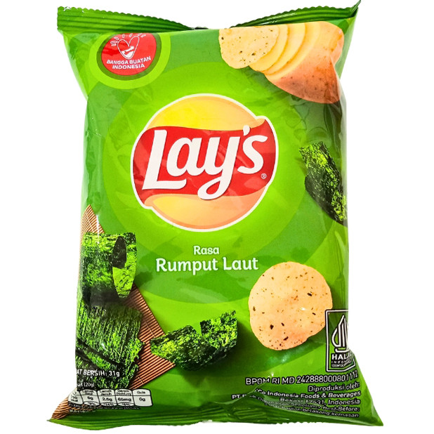 

S00755 LAY`S RUMPUT LAUT POTATO CHIP 31GR MAJU BERSAMA (20250910)