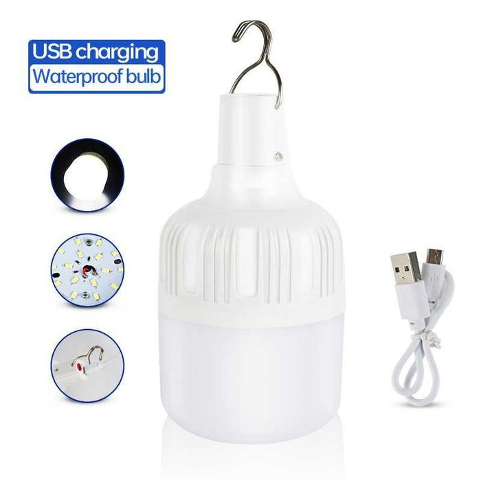 Ready Lampu Senter Gantung LED Emergency Cool White Rechargeable QP602