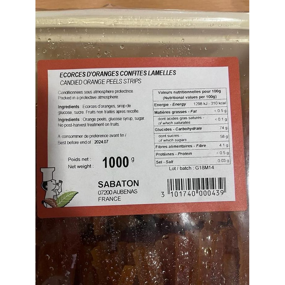 

Candied Orange Peels Strip 100gr