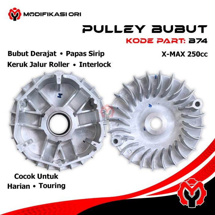 B74 - Xmax 250 - Rumah Roller Custom Ori Bubut Derajat Xmax Pulley Bubut Rumah Roller Bubut Derajat