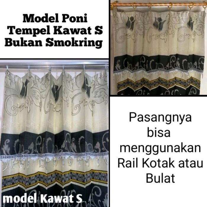 Pilihan- Gorden Prada Pengait Kawat S Model Pintu Jendela Poni Tempel/Gorden Jodha