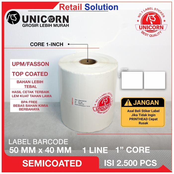 

Pilihan- Sticker Kertas Label Barcode Ukuran 50X40Mm 1 Roll