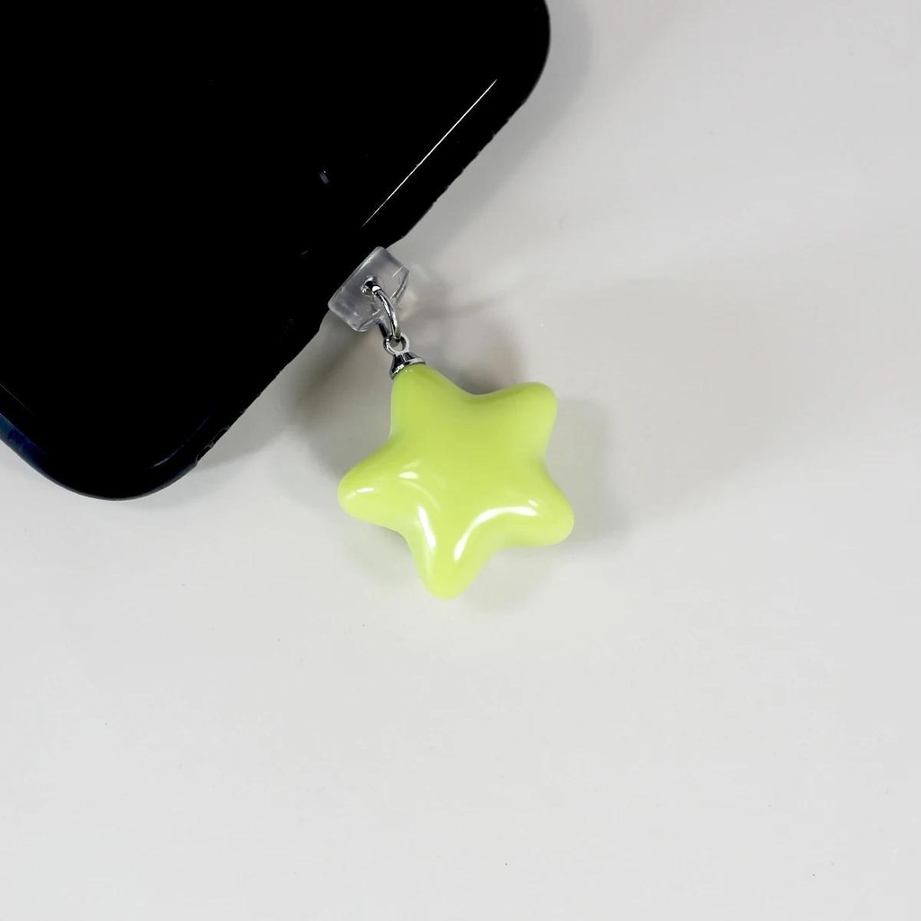 

Cartoon Pentagonal Star Phone Dust Plug Simple And Cute Mobile Phone Decoration Pendan Pendant