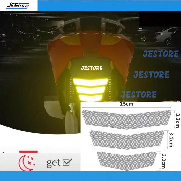 Ready 3M Reflective Sticker Motor 3M Widestripe Sr 3Pc Scotchlite Reflective