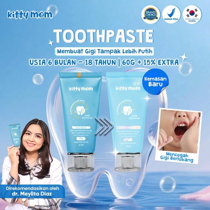 Pilihan- Kitty Mom Perawatan Kulit Bayi- Cuci Muka Anak, Pasta Gigi Cegah Gigi Berlubang,