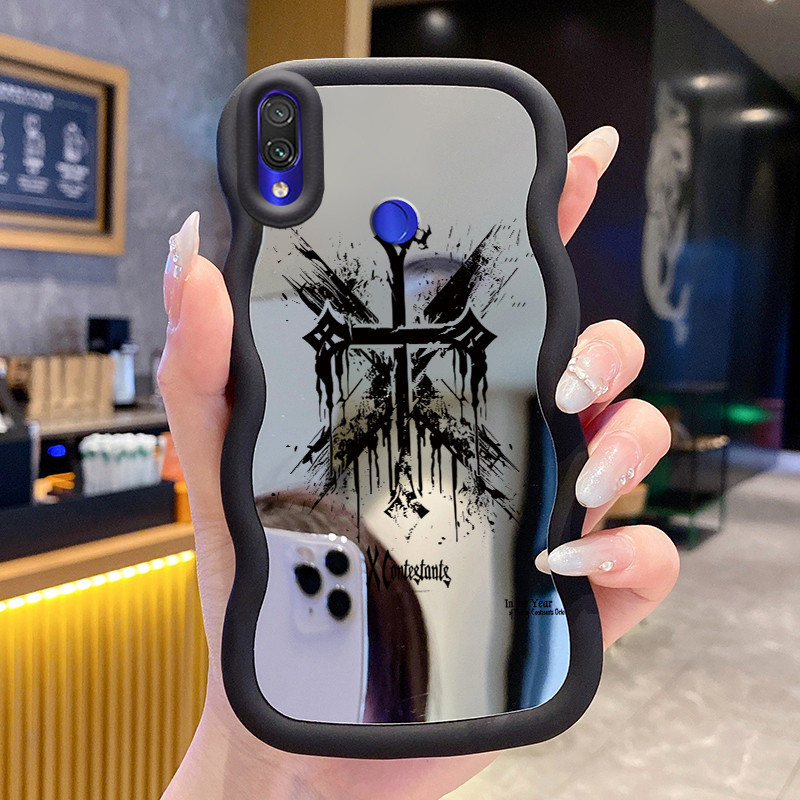 Casing Untuk Xiaomi Redmi Note 7 Note 7s Note 7 Pro Case Casing Salib Graffiti Pola HP Cesing Macaro