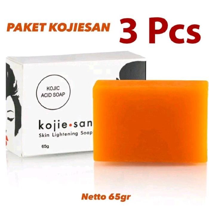 PAKET HEMAT ISI 3 sabun glowing kojiesan sabun muka sabun jerawat sabun kecantikan sabun pemutih
