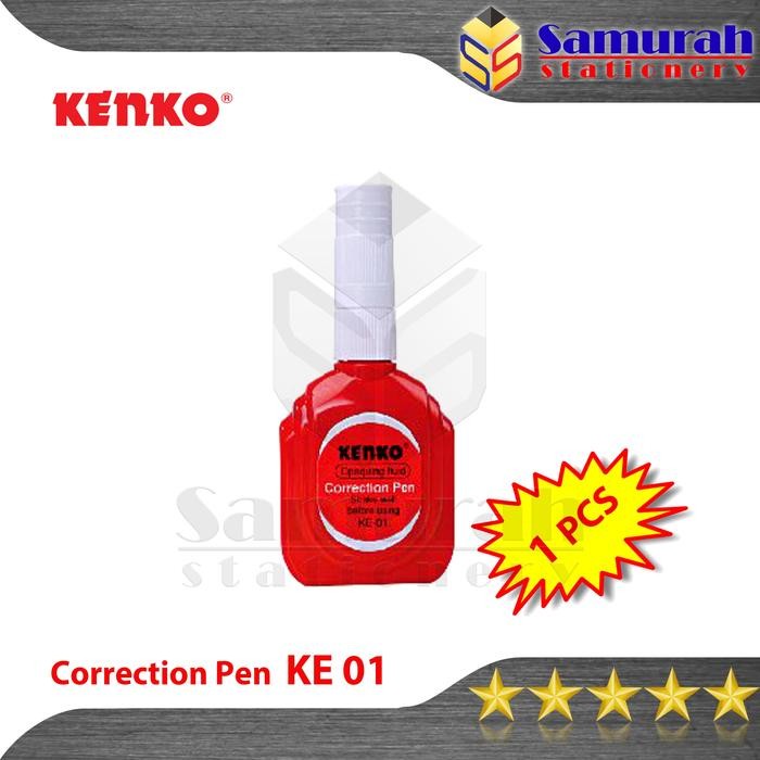 

New Correction Pen Kenko Ke-01 Merah / Tip-Ex Cair KE 01 / Tipe X Fluid Pendek ( Murah & Terlaris )