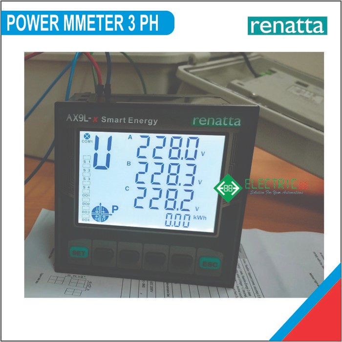 Renatta Power Meter 3 Phase Support Modbus Rtu Rs485