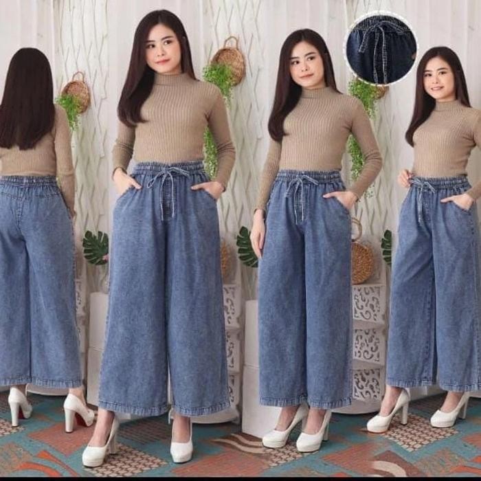jeans kulot highwaist wanita ( kodi )