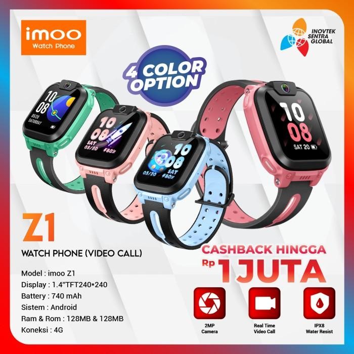 56I0  Imoo Z1 Watch Phone Smartwatch 2Mp Hd Camera - Jam Tangan Pintar Anak