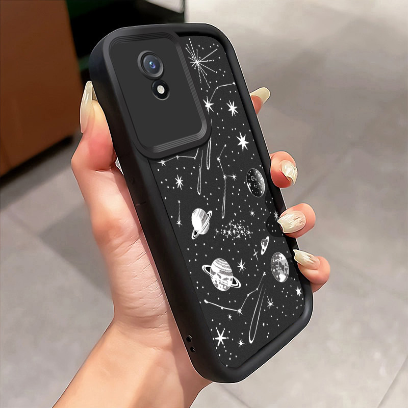 Casing Hp Untuk VIVO Y02 VIVO Y02A VIVO Y02T Case planet Hujan meteor Cover Softcase Tidak berminyak