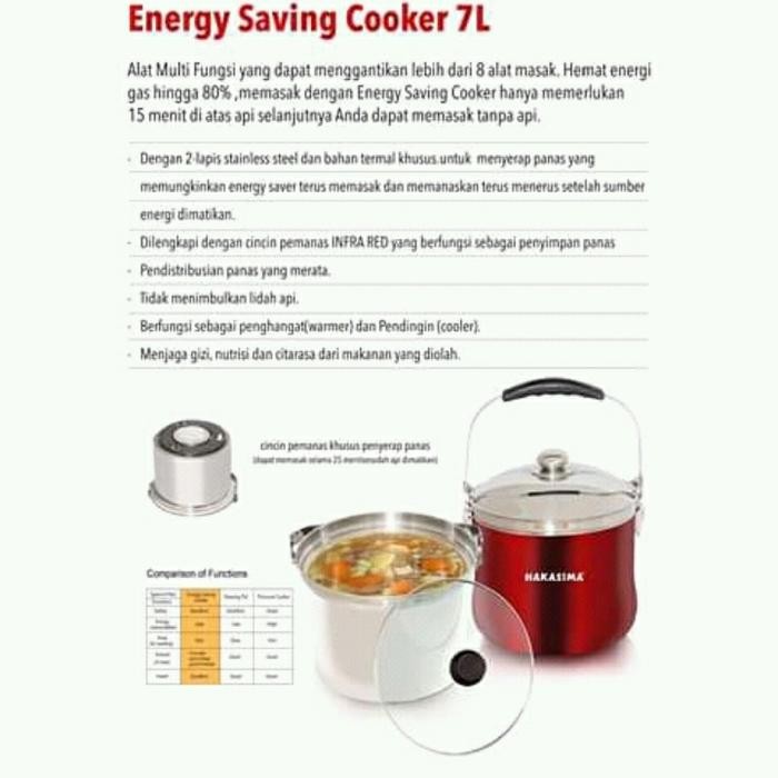 HAKASIMA ENERGY SAVING COOKER 7 L PANCI KUKUS PRESTO STAINLESS STEEL