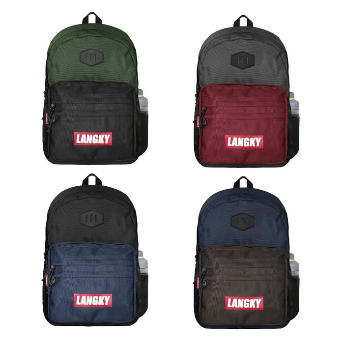 TERLARIS Tas Sekolah Gendong Smk Sma Smp Ransel Laptop Pria Wanita Simple IYCS Block DZ READY STOCK