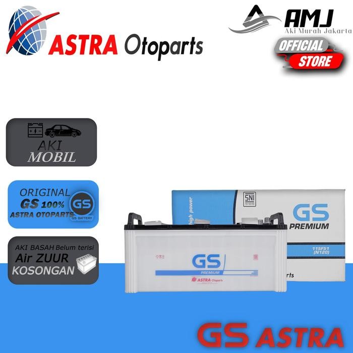 GS Premium Astra Aki Genset N120 / 115F51 - 120Ah Aki Basah