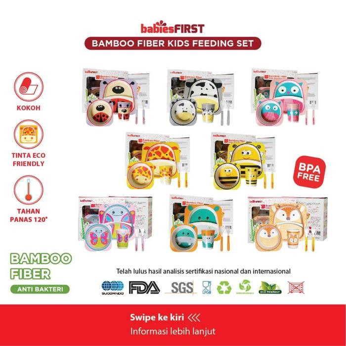 Babiesfirst Feeding Set Animal / Feeding Set Bamboo / Peralatan Makan Bayi Set / Feeding Set Bayi